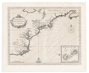 (BERMUDA.) Hessel Gerritsz; and Johannes de Laet. Nova Anglia, Novum Belgium et Virginia.                                                        